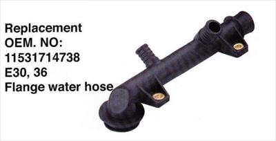 BMW 3 SERIES E36 WATER HOSE FLANGE LONG, 14738 92-98 >3 SERIES E30 >5 SERIES E34
