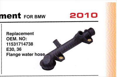 BMW 3 SERIES E36 WATER HOSE FLANGE LONG, 14738 92-98 >3 SERIES E30 >5 SERIES E34