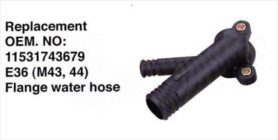 BMW 3 SERIES E36 WATER HOSE FLANGE 43679 LATE MODEL, 94-98