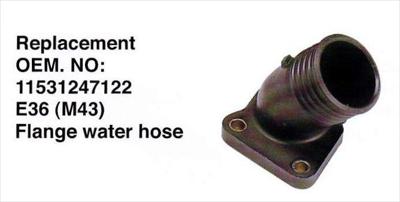 BMW 3 SERIES E36 WATER HOSE FLANGE SHORT 47122 EARLY MODEL, 92-94