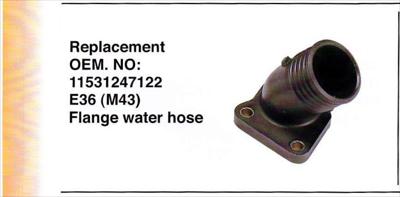 BMW 3 SERIES E36 WATER HOSE FLANGE SHORT 47122 EARLY MODEL, 92-94