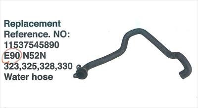 BMW 3 SERIES E90 WATER HOSE 323/325/330 CYLINDER, HEAD TO THERMO 05-11