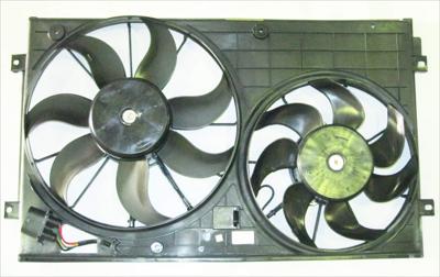 VW GOLF 5 FAN ASSEMBLY, RADIATOR+AIRCONDITION, 1.6/2.0/1.9D/2.0D A GRADE, 04-08 >A3 MK2 >GOLF MK6 >CADDY MK2 >JETTA MK5 >CADDY MK3 EARLY >SCIROCCO >PASSAT MK7